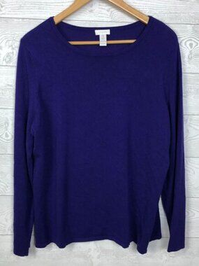 Chico's Women's Size 3/XL Long Sleeve Pullover Lightweight Sweater Scoop Neck